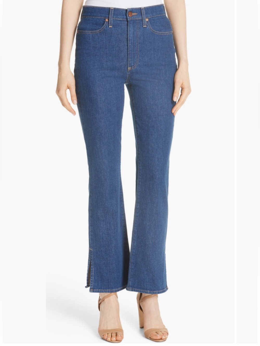AO.LA by Alice + Olivia Fabulous High Rise Baby Boot Side Slit Jeans - Size 26